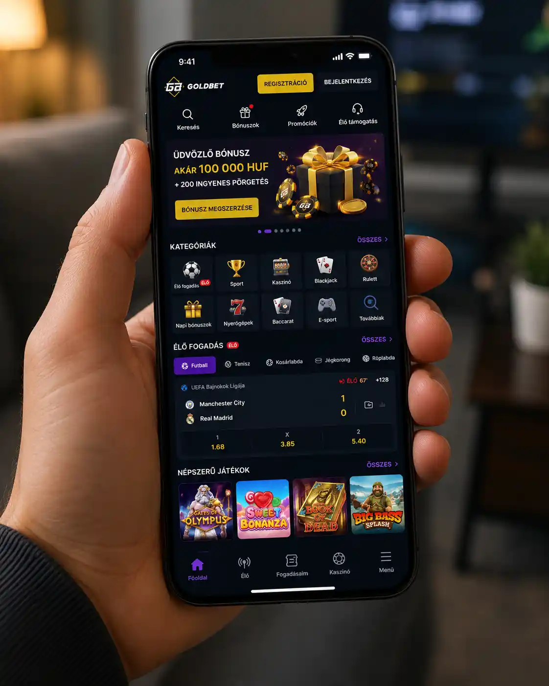 Vox mobilalkalmazás felülete okostelefonon